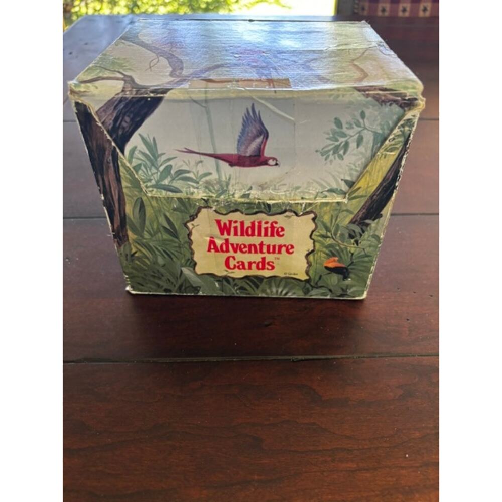 Vintage Wildlife Adventure Cards Educational Animal Learning Card Set‎ w/ Guide